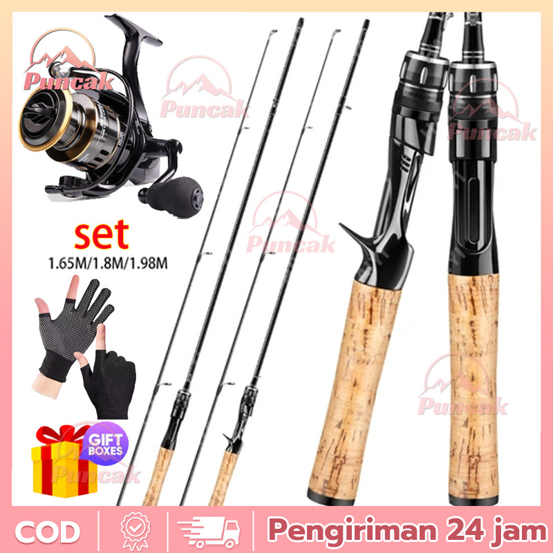 FISHING Joran UL carbon 165M/1.8M/1.98M lentur 3-6Lbs carbon padat/Joran ultralight UL Ajiro sakura 