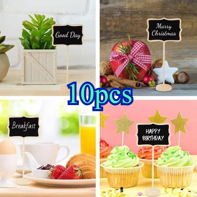 

10PCS PAPAN KAPUR MINI AESTHETIC Papan Menu Kayu Retro + Bingkai Hitam Cocok untuk Cafe/Meja Reserved