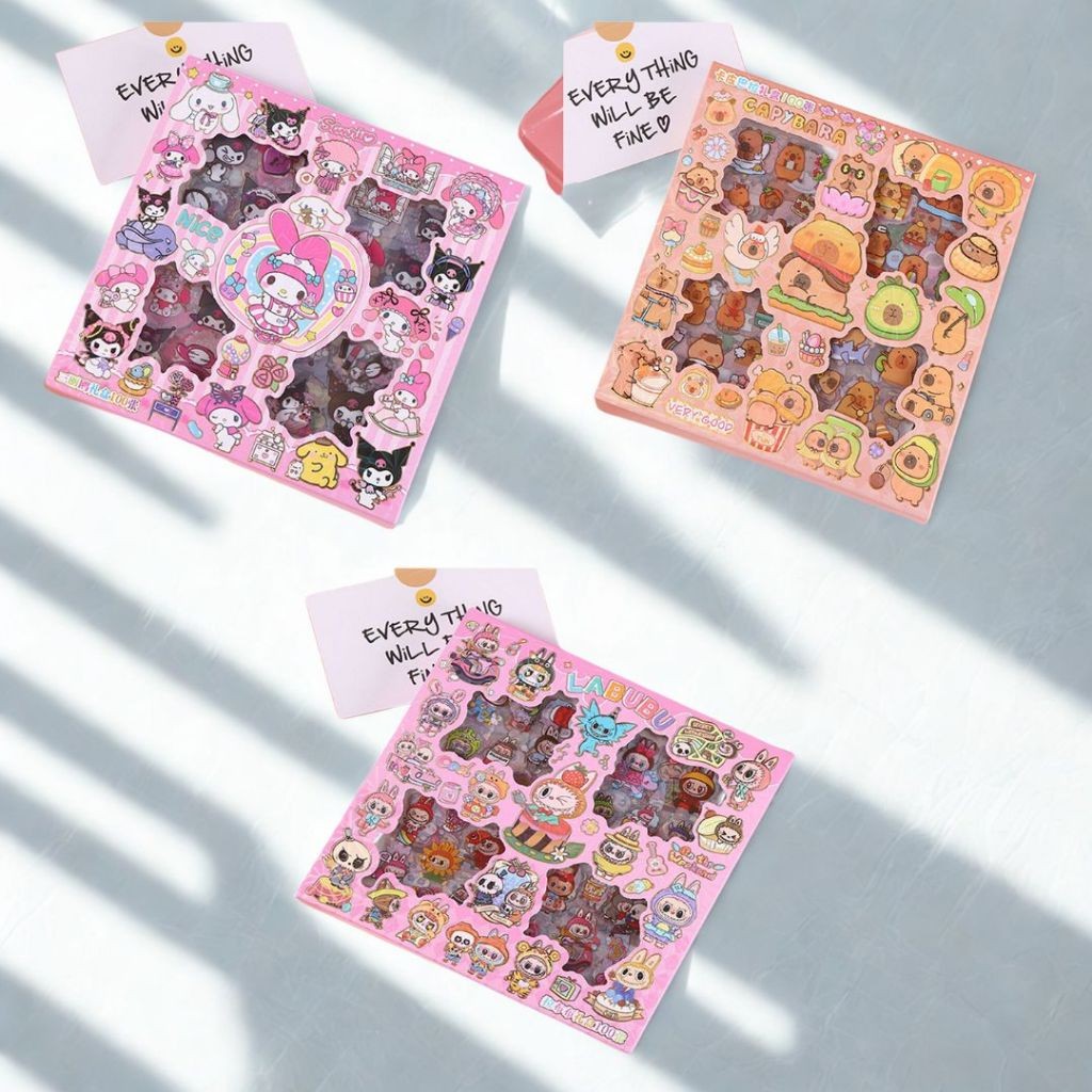 

IBEU Mainan Sticker Tempel Sanr!o DIY Kreatifitas Anak Perempuan KKV 8 7 6 5 4 3 Tahun Isi 100Pcs