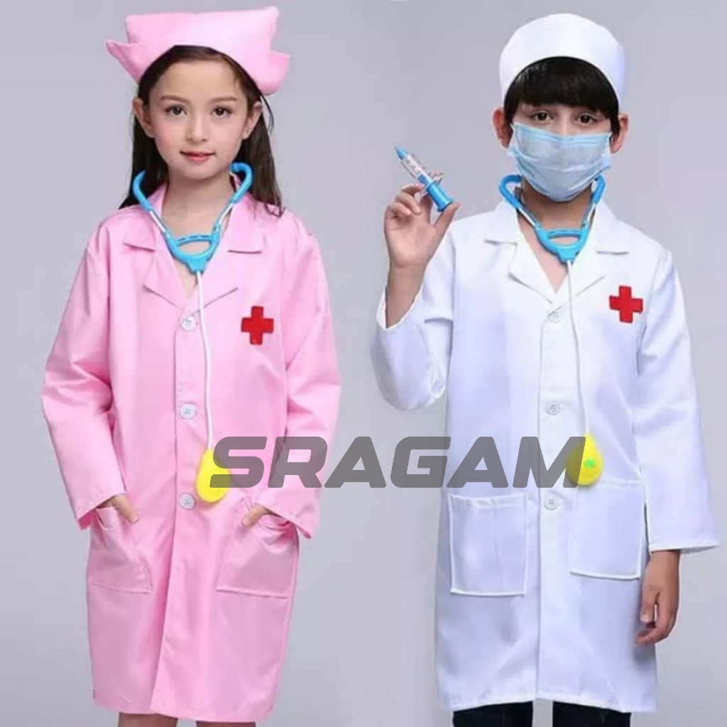 NUSANTARA SRAGAM - Baju Profesi Anak Jas Dokter/ seragam jas dokter anak /baju jas dokter anak