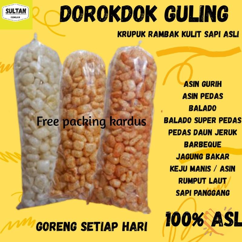 

1 BAL KERUPUK RAMBAK KULIT SAPI DOROKDOK ASLI HALAL