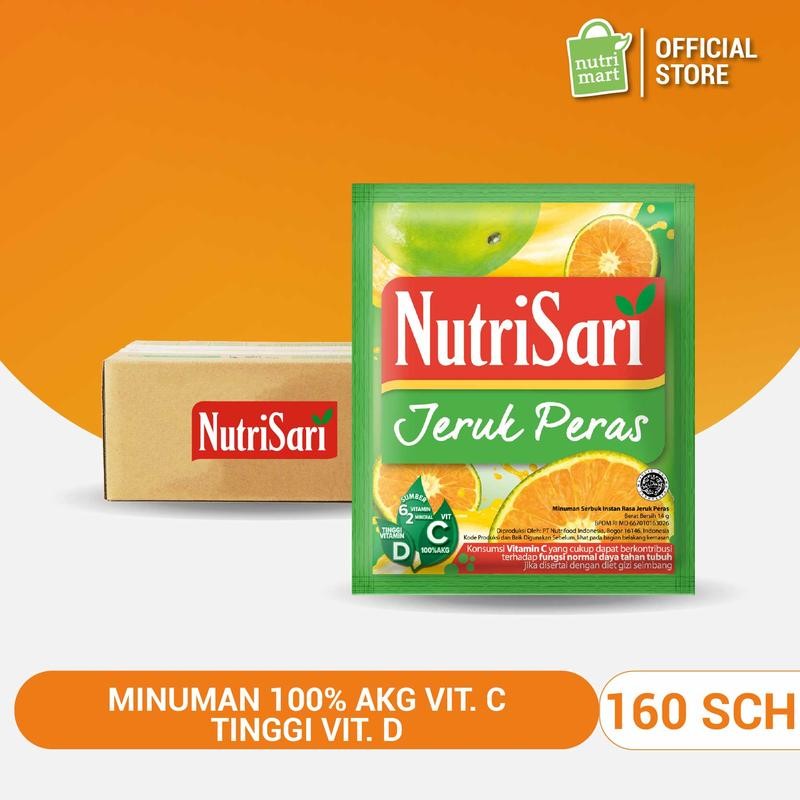 

NutriSari 160 Sachet (TIDAK BISA MIX RASA) - Minuman Sari Buah Asli dengan 100% AKG Vitamin C
