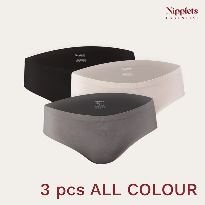 BUNDLING ISI 5 - Hipster Seamless Panties - Bundling-3pcs, XL