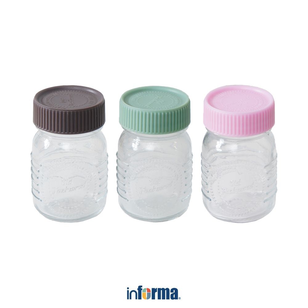 Informa 70 ml Old Fashioned Tempat Bumbu Dapur Seasoning Jar Toples Bumbu Dapur Bubuk Wadah Garam La