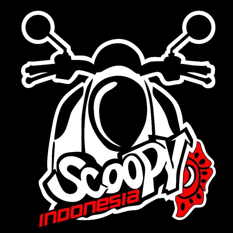 STIKER LOGO SCOOPY INDONESIA