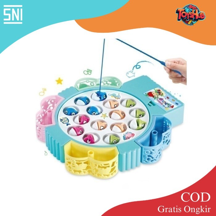 ToysHub Mainan Anak FISHING GAME 15PCS Mainan Pancingan Ikan Anak Go fishing Mainan Toys