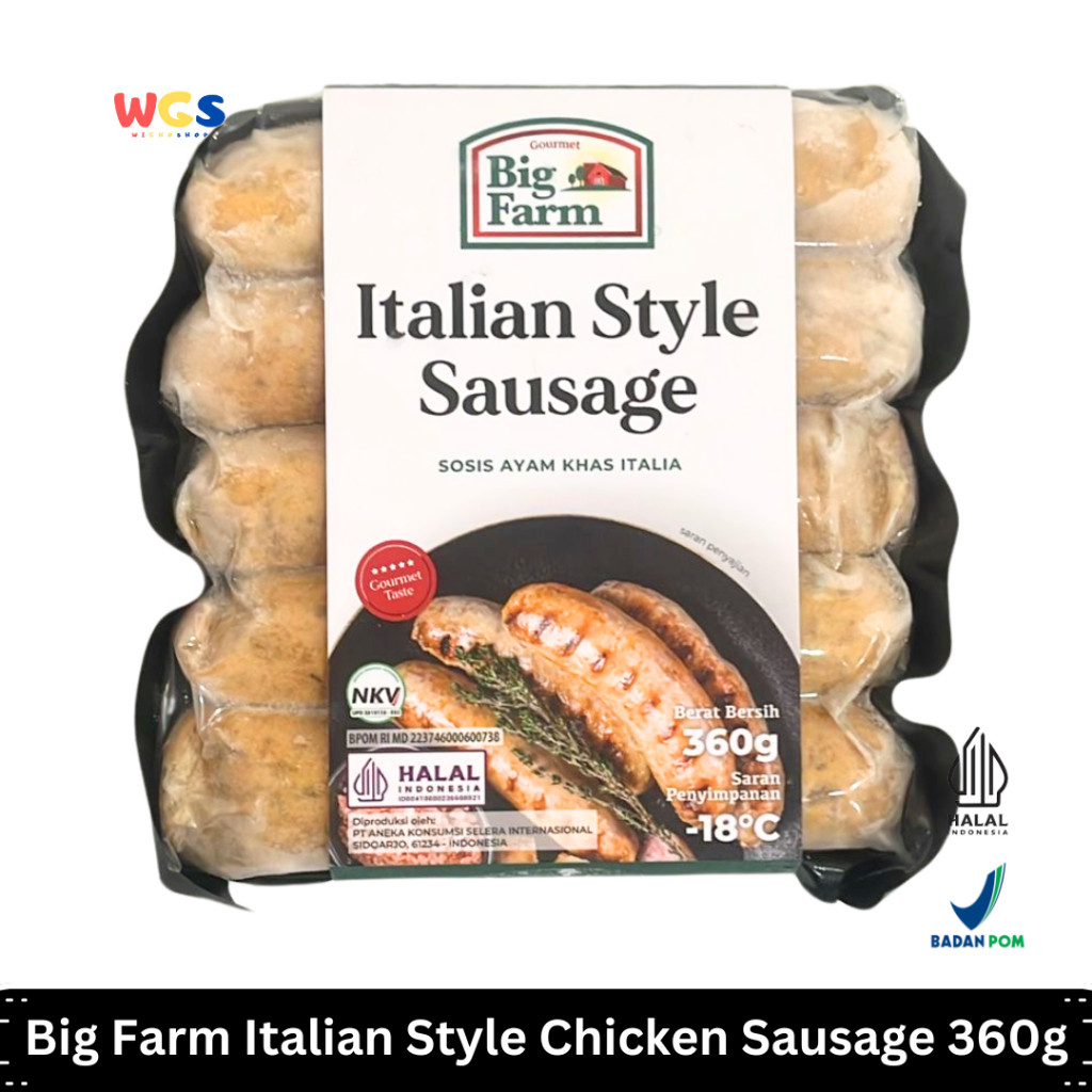 

Terlaris viral Big Farm Italian Style Sausage 360g – Sosis Ayam Khas Italia dengan Rempah Aromatik, Gurih & Lezat