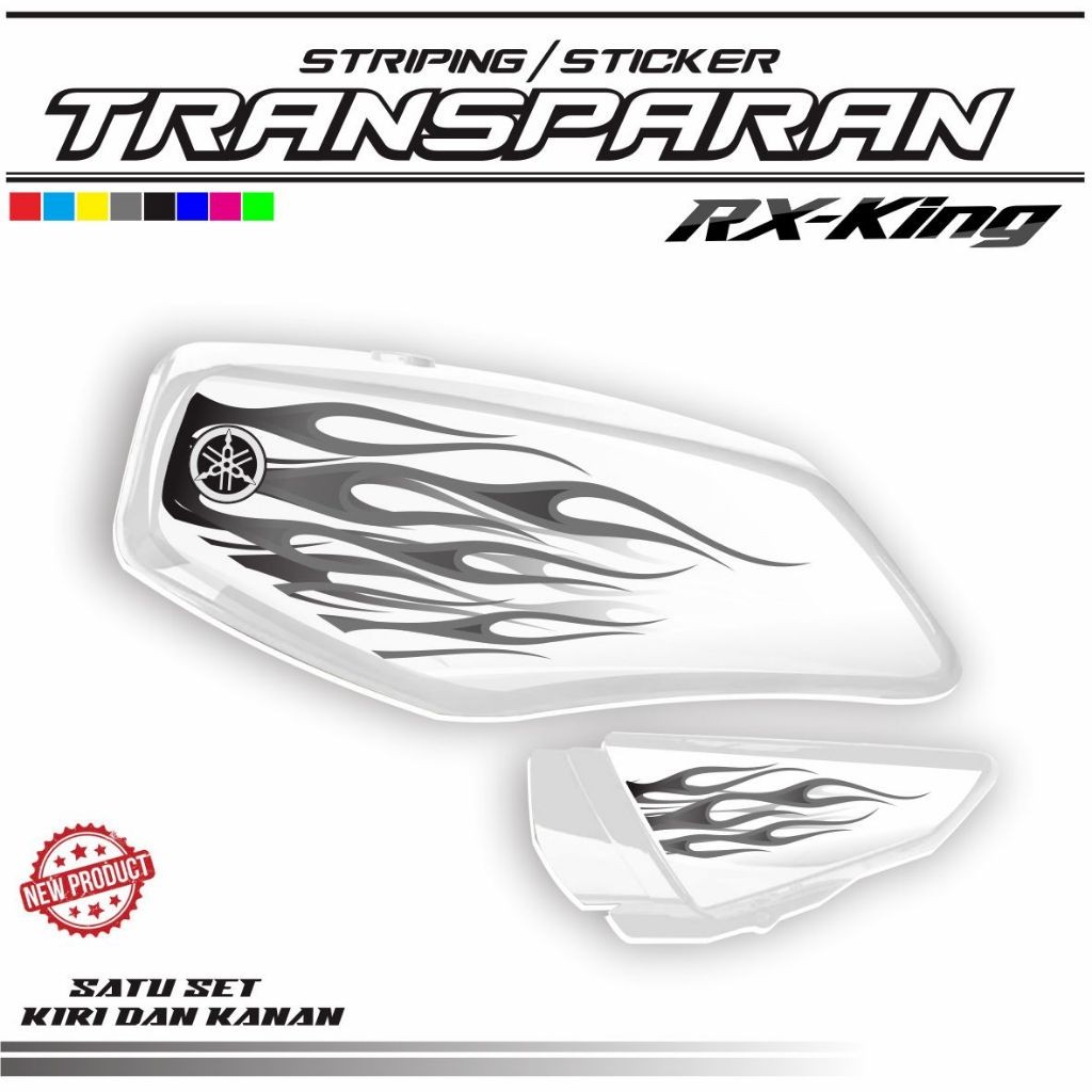 TRANSPARAN RX KING / STIKER TRANSPARAN VARIASI POLET RX KING STIKER STRIPING MOTOR RX KING TRANSFARA