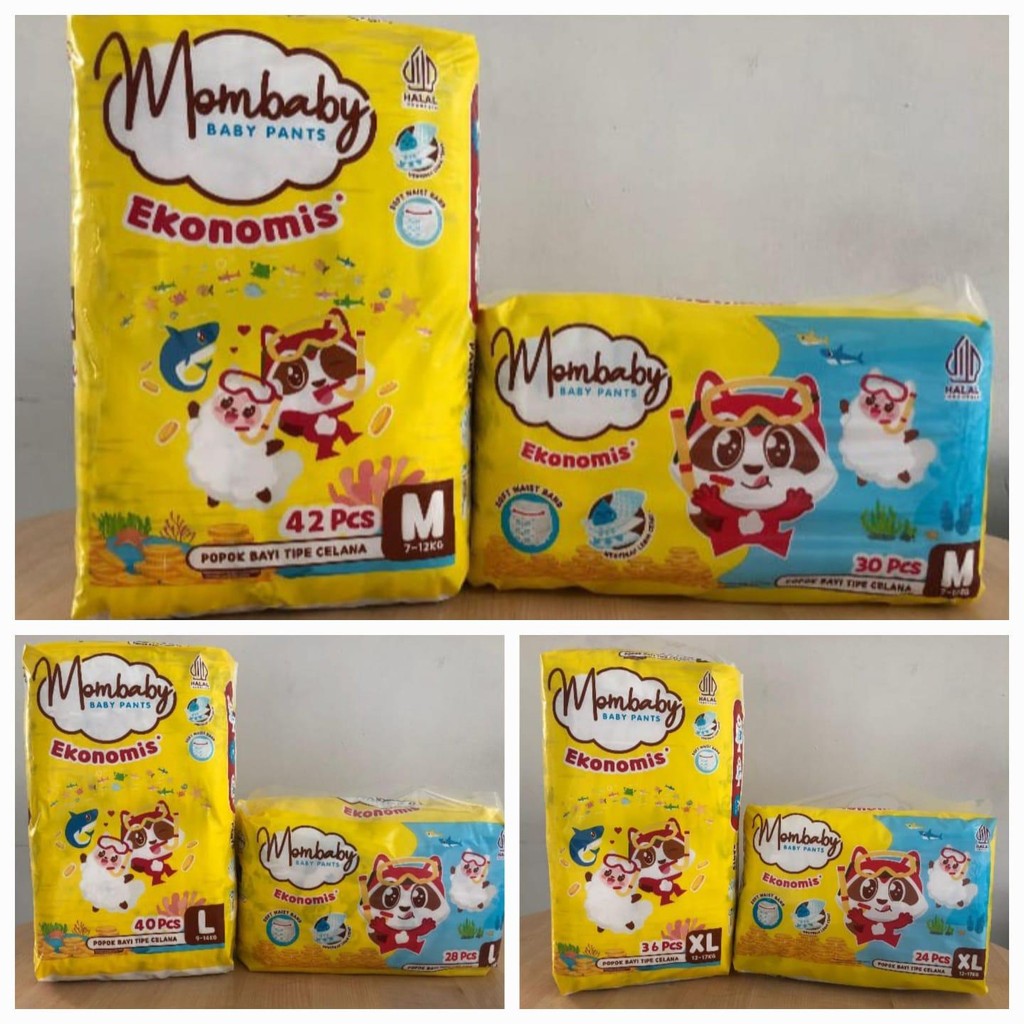 PAKET 2 BAL MOMBABY Pants EKONOMIS M30 L28 XL24 Jumbo M42-L40-XL36 RB6