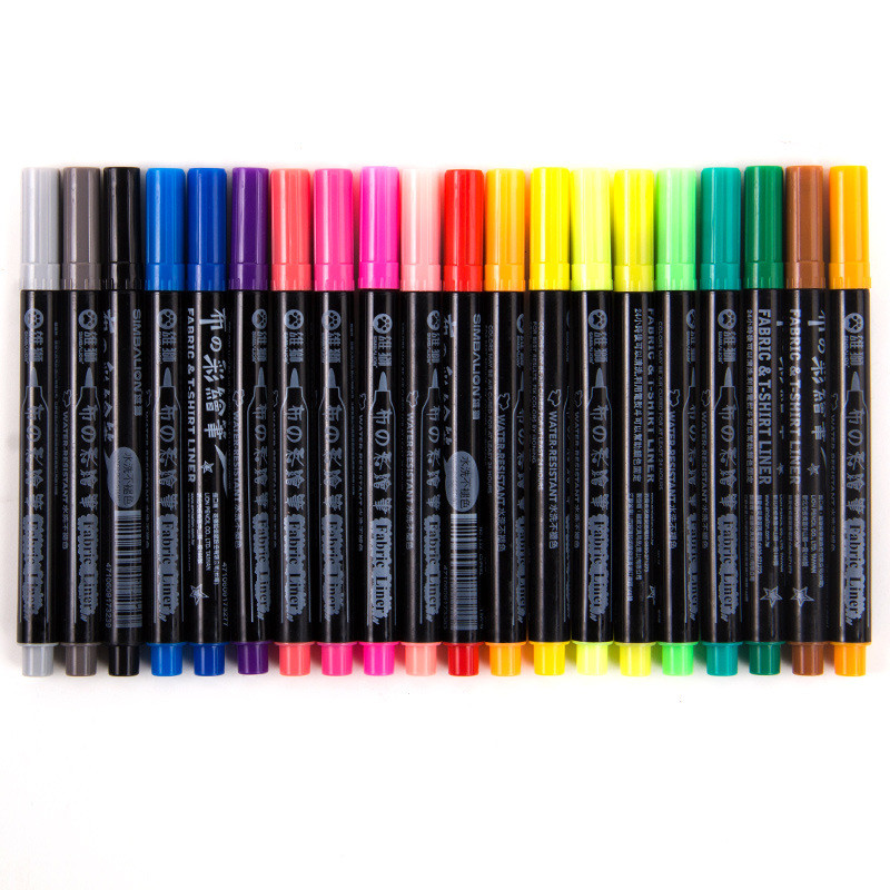 

20 Colors Permanent Art Marker for Fabric T-shirt Liner Textile Ink Cloth Paint Color DIY Doodling Washing does not fade