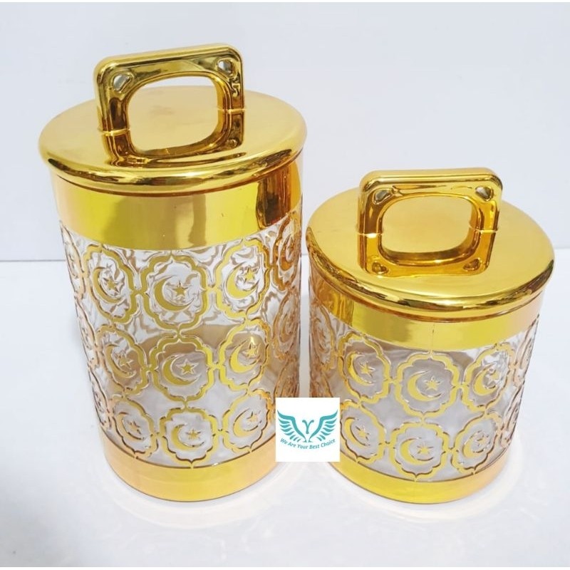 ARKAMANISHOP {READY STOCK} Arabian Jar Satuan /Toples Dubai Kedap Udara /Toples Kue Lebaran Mewah/To