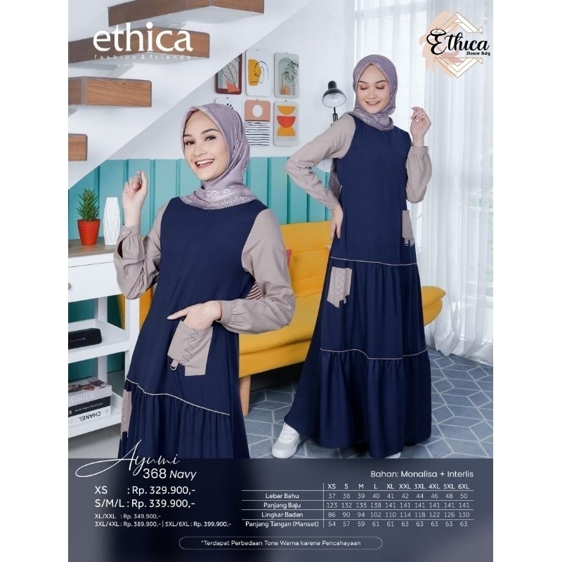Baju Gamis Dewasa Ayumi 368 by Ethica Original Branded