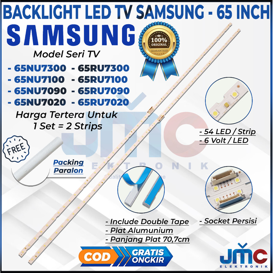 BACKLIGHT TV LED SAMSUNG 65 INCH 65NU7100 65NU7090 65NU7300 65NU7020 65RU7100 65RU7090 65RU7300 65RU