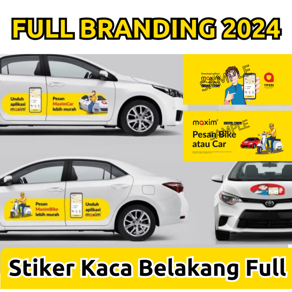 STIKER MAXIM FULL BRANDING 2024 STIKER KACA BELAKANG BESAR