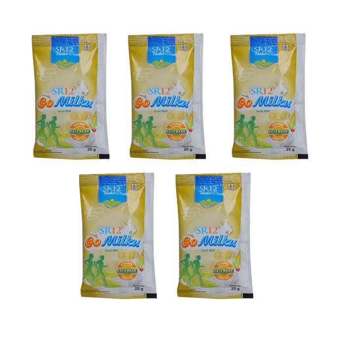 

GoMilku Gold sr12 40 Sachet 1.000 gr Susu Tulang dan Sendi Orang Tua Susu Kambing Etawa BPOM Halal - 5 Sachet