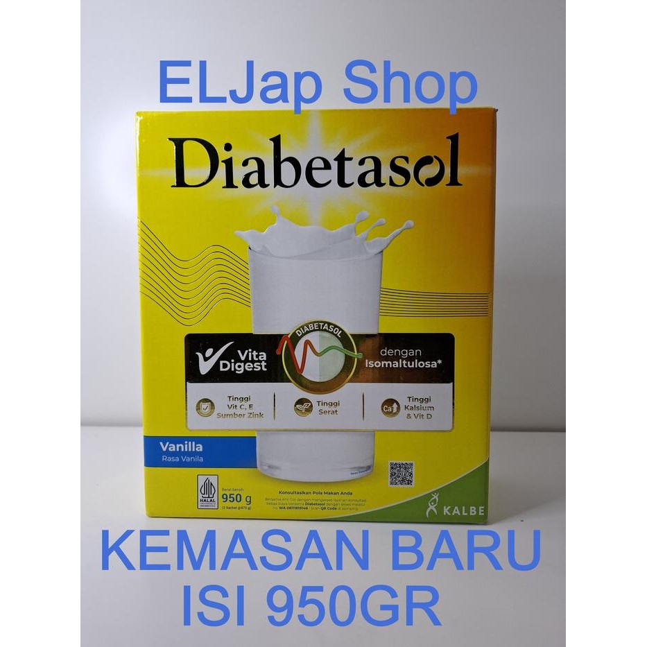 

Susu Bubuk Diabetes Diabetasol Kemasan 1000gr / 1Kg - Vanilla 950gr