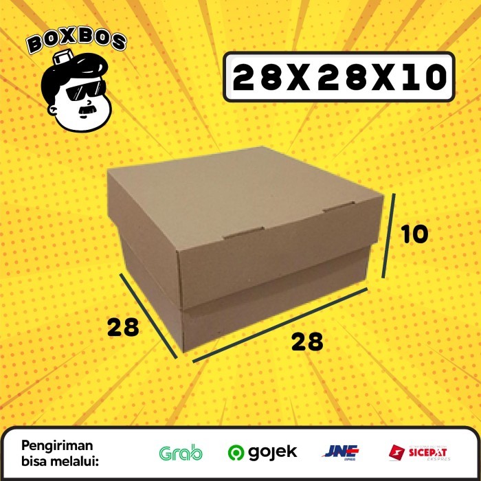 28x28x10 CM kue KARDUS Corrugated Packaging Box cake box Diecut