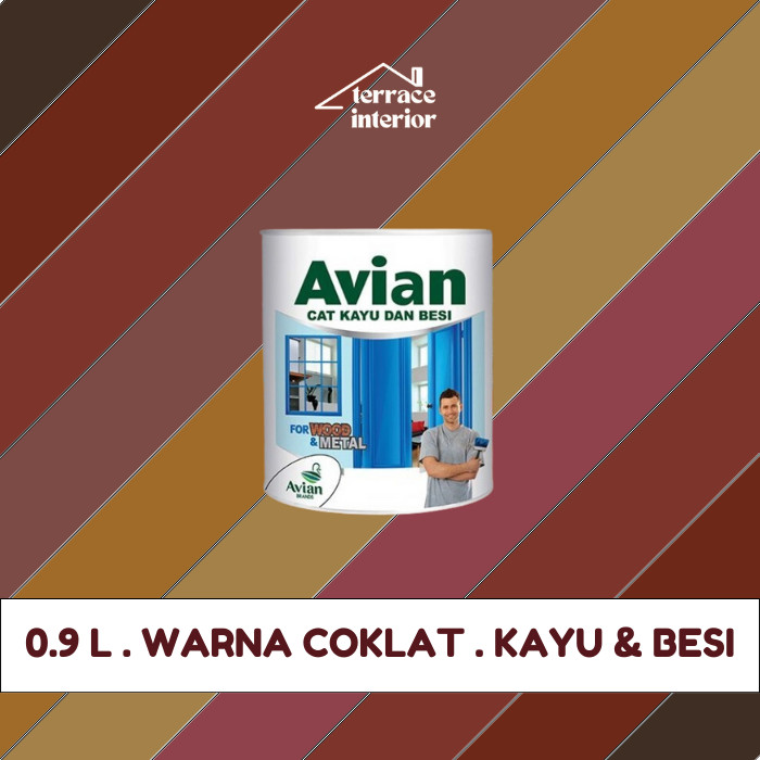 Cat Kayu & Besi Avian Warna Cokelat 0.9 L