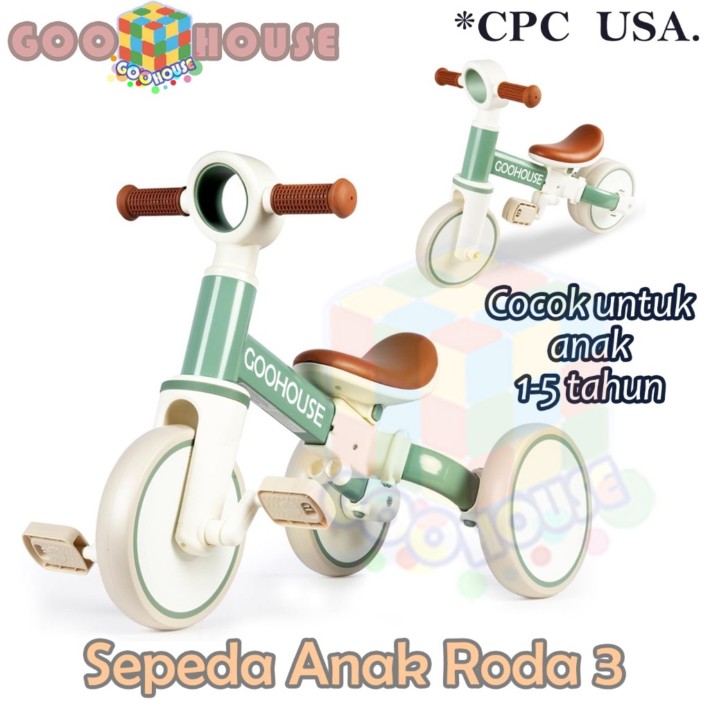 4 in 1 Sepeda Anak Roda 3 Sepeda Keseimbangan Bayi Naik Sepeda Sepeda Roda 3 Baby Balance Bike