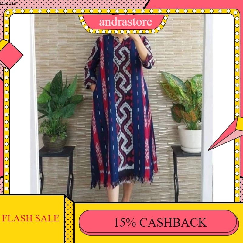 DRESS TUNIK TENUN IKAT
