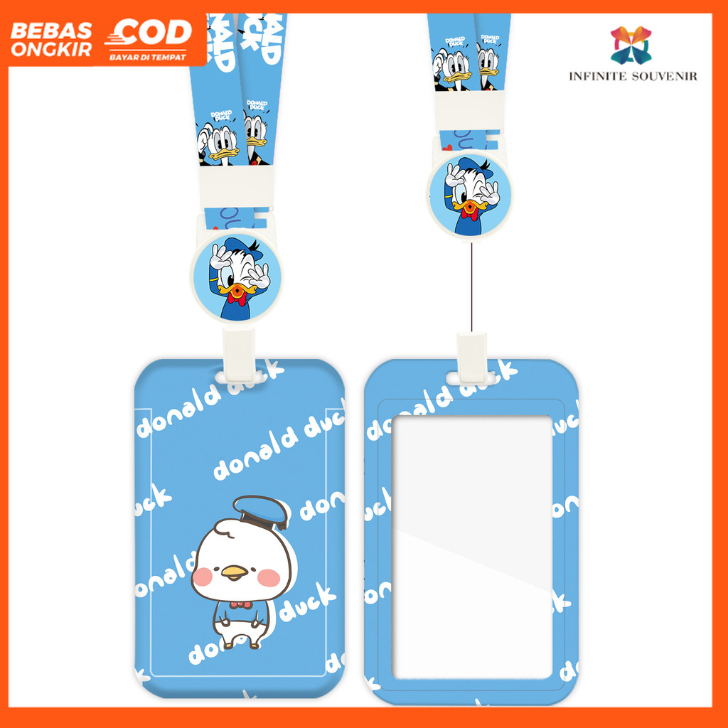 

(N017) ID Card Holder Tali Yoyo Donald Duck / Nametag Yoyo Donald / Daisy / Card Holder Yoyo / Disney / Card Holder Tali Bisa Ditarik