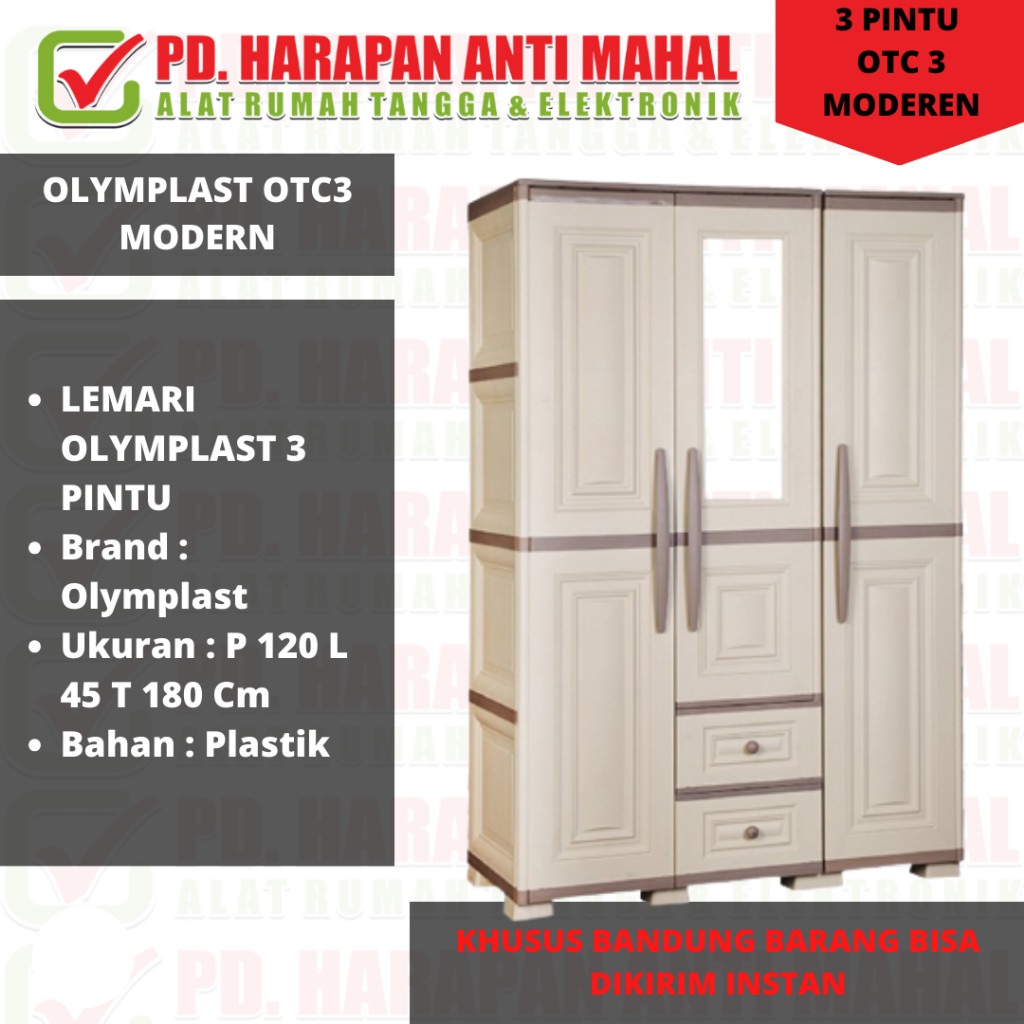 Lemari OTC 3 PT Modern Olymplast Lemari Plastik Olymplast Termurah/Lemari plastik khusu dikirim toko