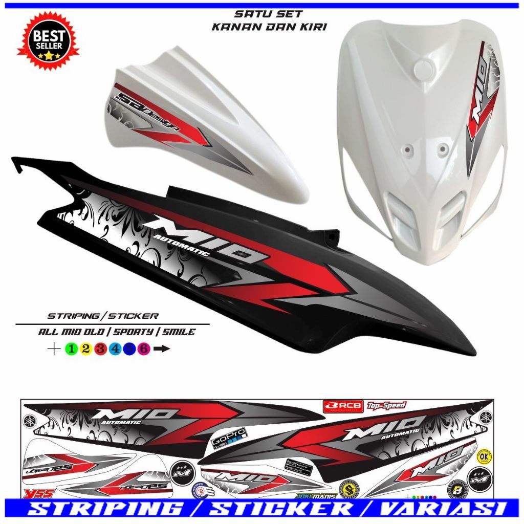 LIS VARIASI STRIPING MIO OLD SMILE / STIKER MOTOR MIO OLD MIO SMILE VARIASI