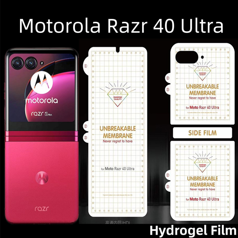 Motorola Razr 50 Ultra Hydrogel Film Screen Protector for Motorola Razr 40 Ultra 5G Soft Front Back 