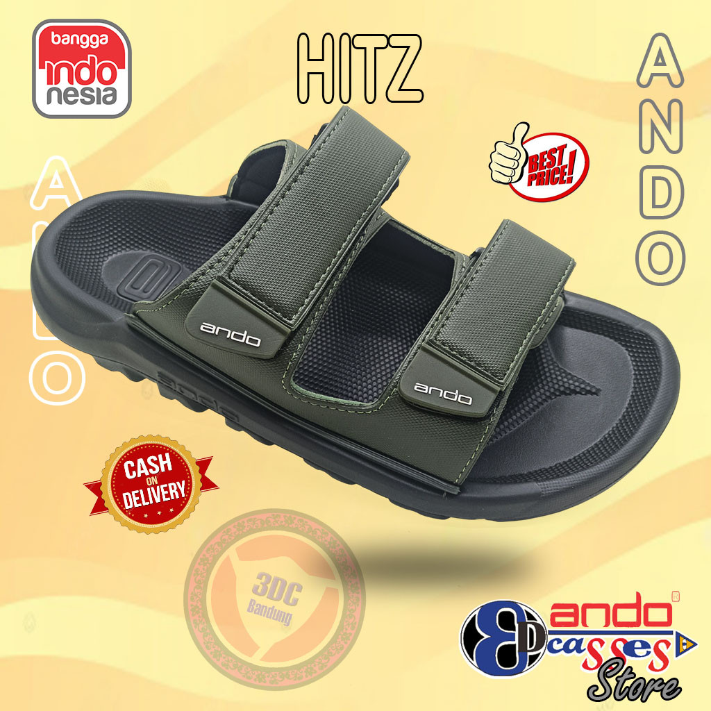 Sandal Ando HITZ - Sandal Slide Fashion Casual Pria Dewasa Ando Original