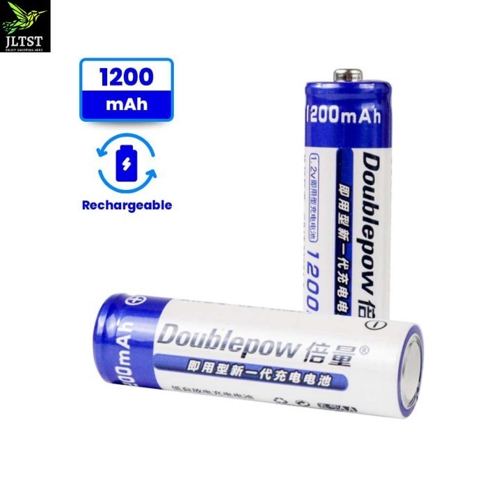 Baterai Rechargeable AA Doublepow 1200mAh Batre Charger Battery Casan