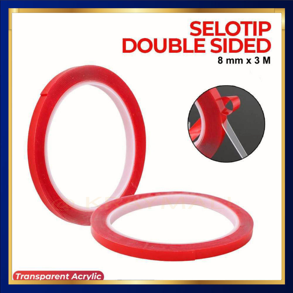 

Selotip Double Sided Tape Transparent Acrylic 3m