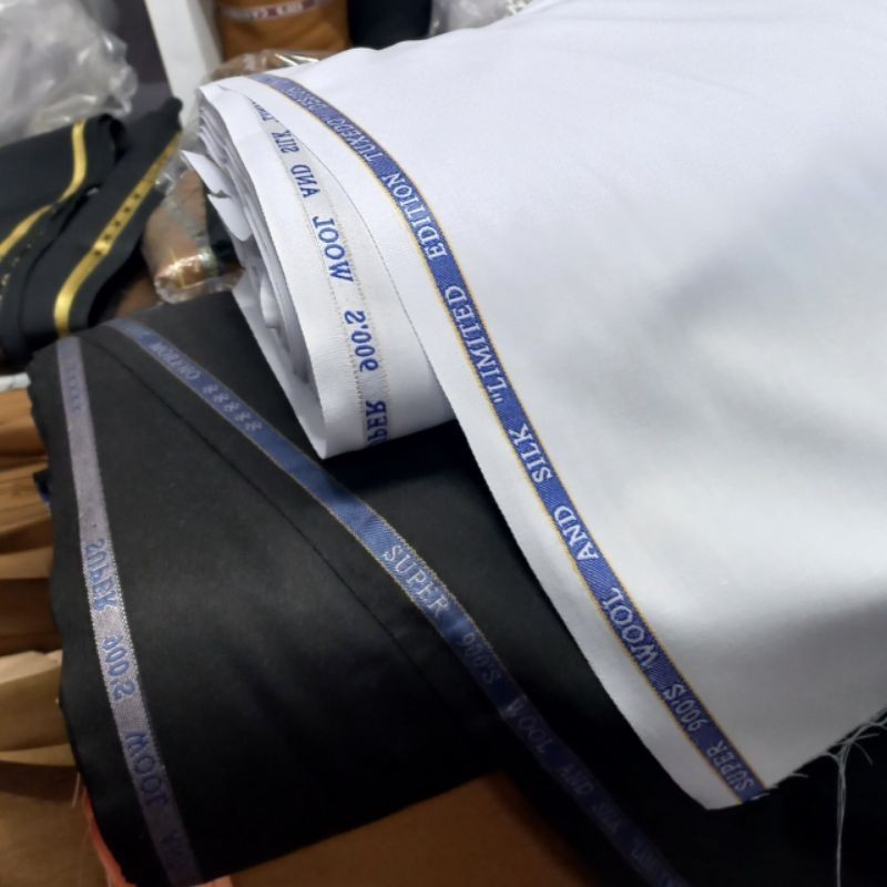 kain putih premium bahan seragam pdh pns perawat semiwool adem