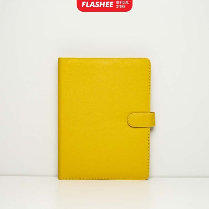 

⭐BISA COD⭐ Binder Organizer Kulit Polos 26 Ring Kertas B5 Berkualitas Termurah Kuning Mustard