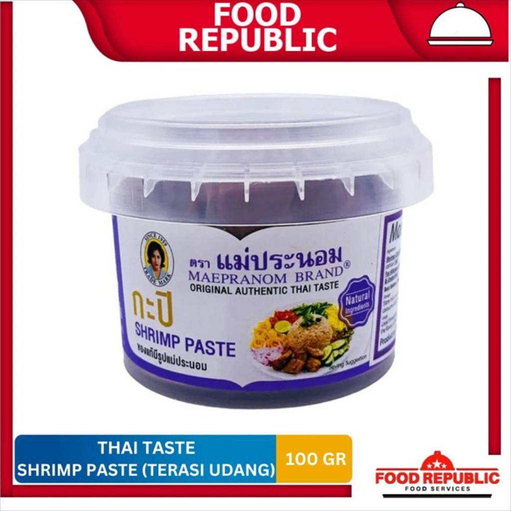 

Maepranom Shrimp Paste Thai Taste 100 gr Terasi Udang Khas Thailand