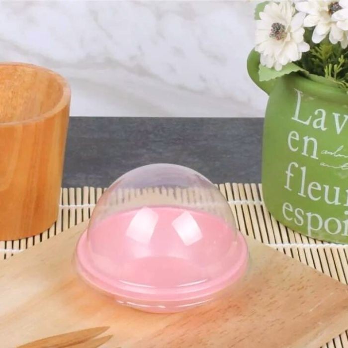 

Mika Tray Mooncake Puding Mini Bulat @ 50pcs Tray Cake Kue Mini - Merah Muda