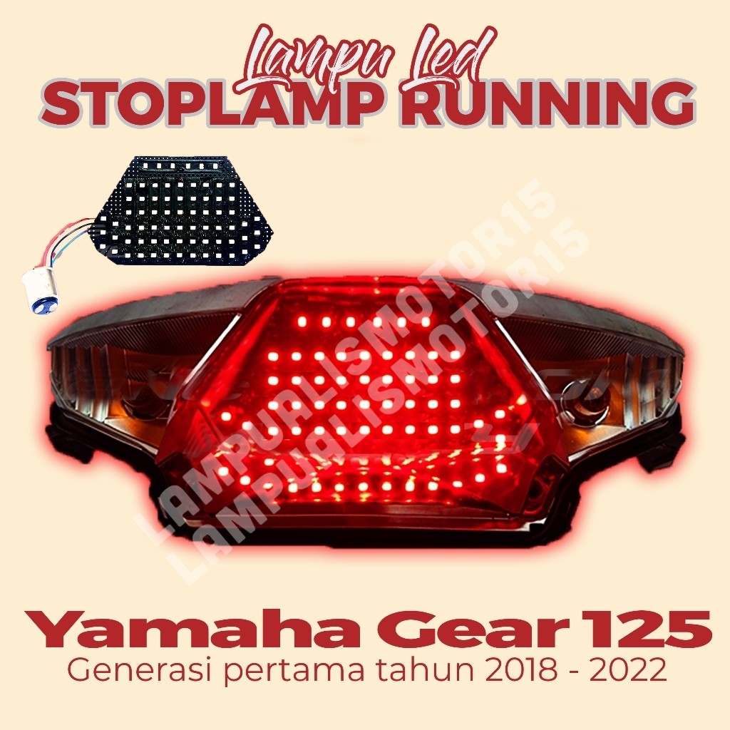 LAMPU STOPLAMP RUNNING GEAR 125 LAMPU REM BELAKANG VARIASI GEAR 125
