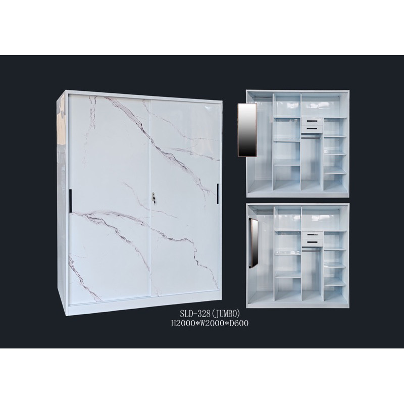 PROMO TERMURAH LEMARI PAKAIAN PLAT BESI SLD-328 (JUMBO)