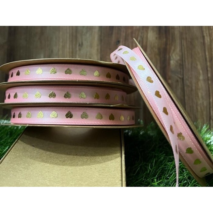 

Heart Ribbon / Pita motif Hati/ Pita kado/ Pita valentines P:46M L:1cm - Pink