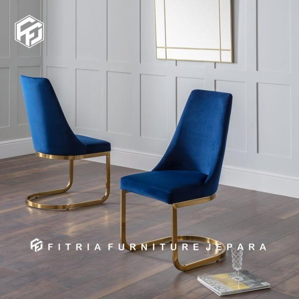 kursi makan kaki stainless steel dinning chair stainless