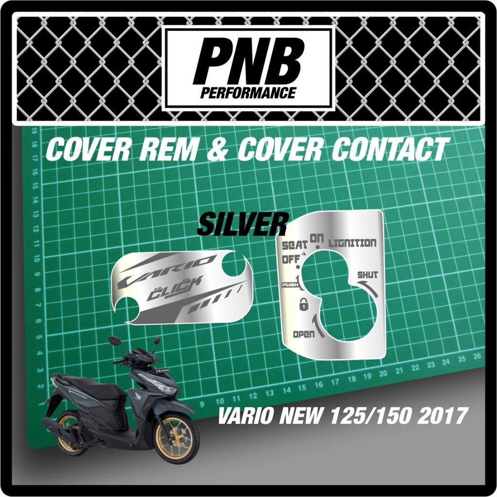 Emblem tutup minyak rem Cover tutup master rem dan kunci kontak Honda VARIO NEW 2015-2017 125 DAN 15