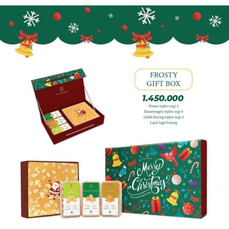 

Holland - Hampers Frosty Gift Box Hamper Hampers / Hadiah Natal Christmas / Hamper New Year Box 2025