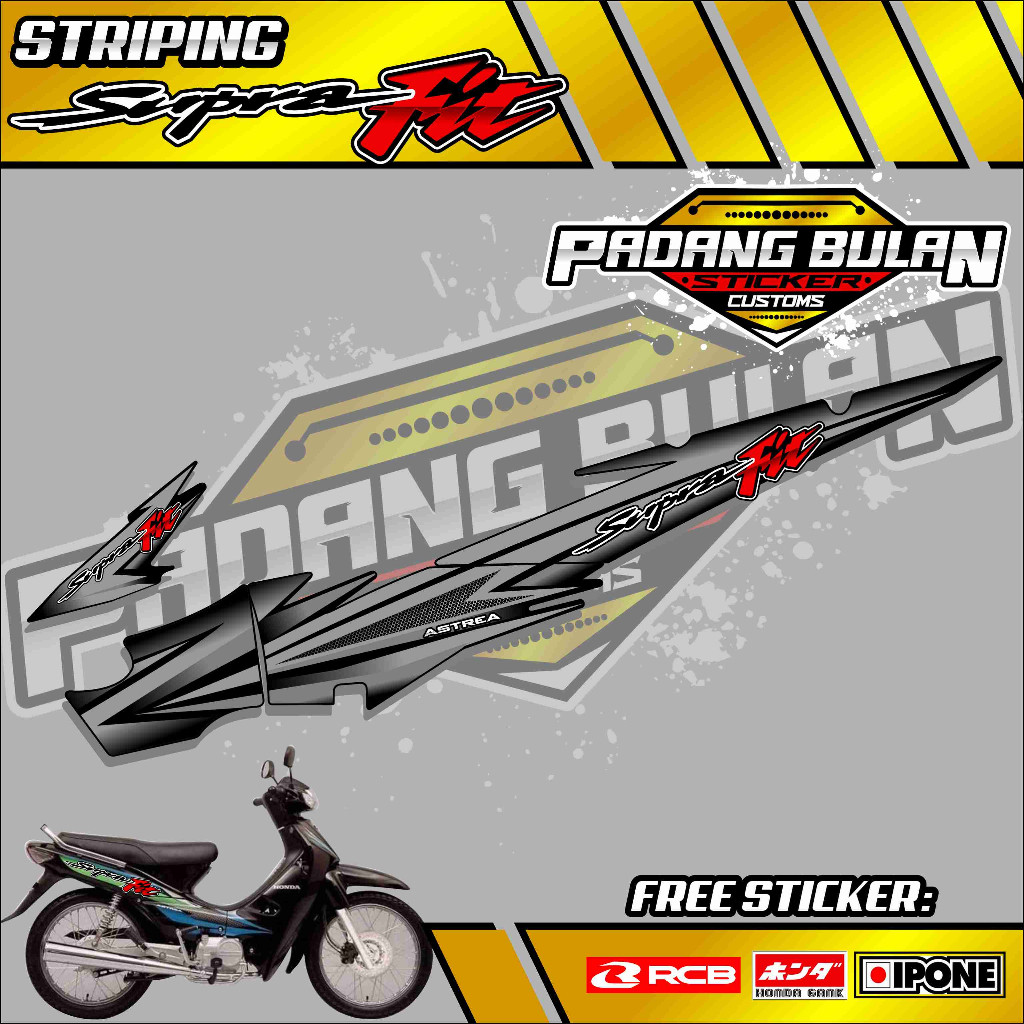 STRIPING VARIASI HONDA SUPRA FIT OLD / STICKER LIST VARIASI SUPRA FIT LAMA