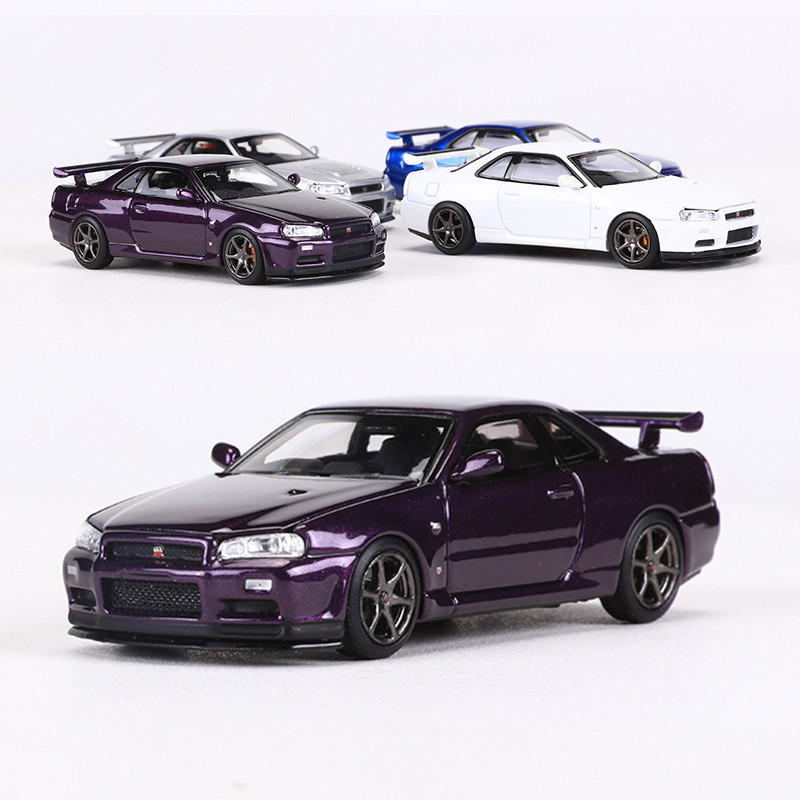 MotorHelix 1:64 NISMO R34 Z-TUNE/Skyline V-SPEC-II Alloy Model Car