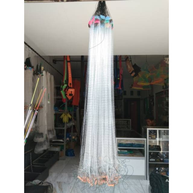 Jaring Ikan Siap Pakai 1,25 in Panjang 50m jaring ikan murah jaring pukat