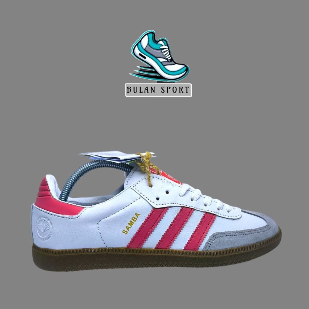 SEPATU ADIDAS SAMBA VARIAN PUTIH LIST MERAH