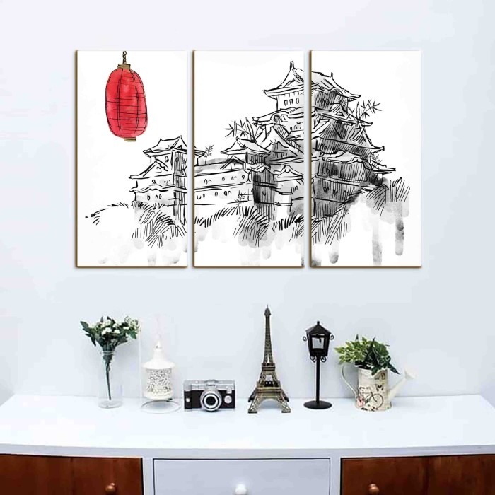 Hiasan Dinding Lukisan Jepang bunga sakura japanese art / poster
