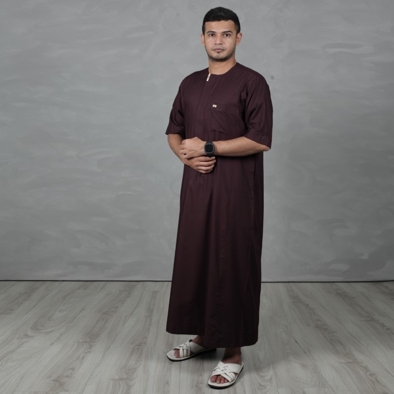 Qori Apparel Jubah / Gamis Omany Amar bin Yasar (Lengan Pendek) AMA-1