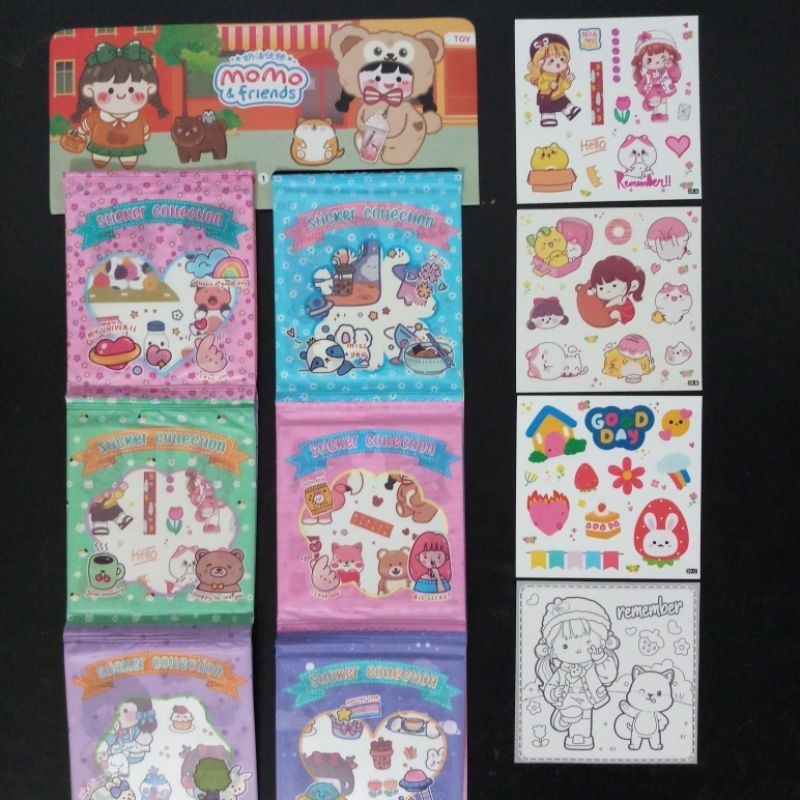 

SATUAN 1 BIJI STIKER RENTENG MOMO ISI 4 Lbr |merk DG