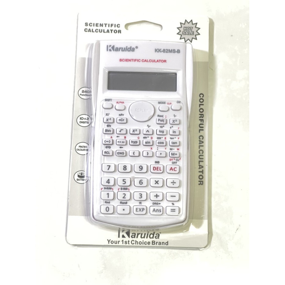 

⭐BISA COD⭐ Kalkulator Sekolah Scientific 82MS Colour Calculator Sin Cos Tan Putih