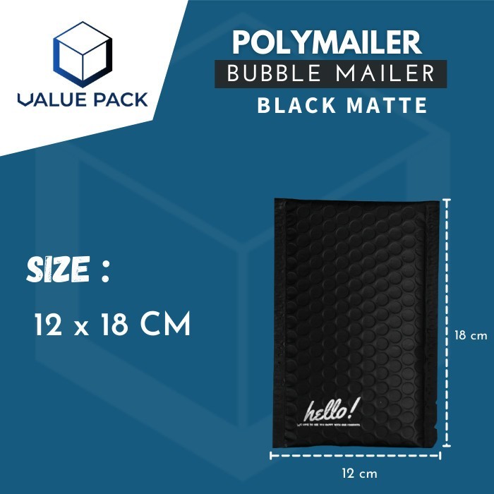 

AMPLOP BUBBLE MURAH | BUBBLE MAILER | POLYBUBBLE PACKING HITAM - 12x18